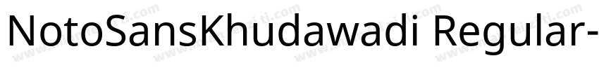 NotoSansKhudawadi Regular字体转换